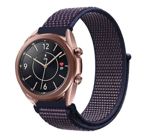 Strap-it Strap-it Bracelet nylon Samsung Galaxy Watch 3 41mm (violet-bleu)