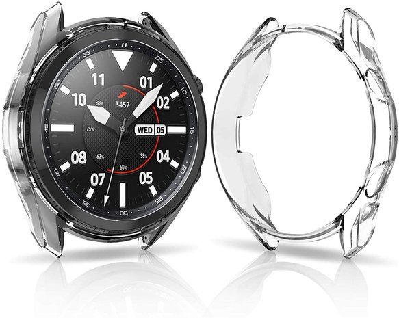 Strap-it Strap-it Coque Samsung Galaxy Watch 3 45mm TPU (transparente) Strap-it Strap-it Coque Samsung Galaxy Watch 3 45mm TPU (transparente)