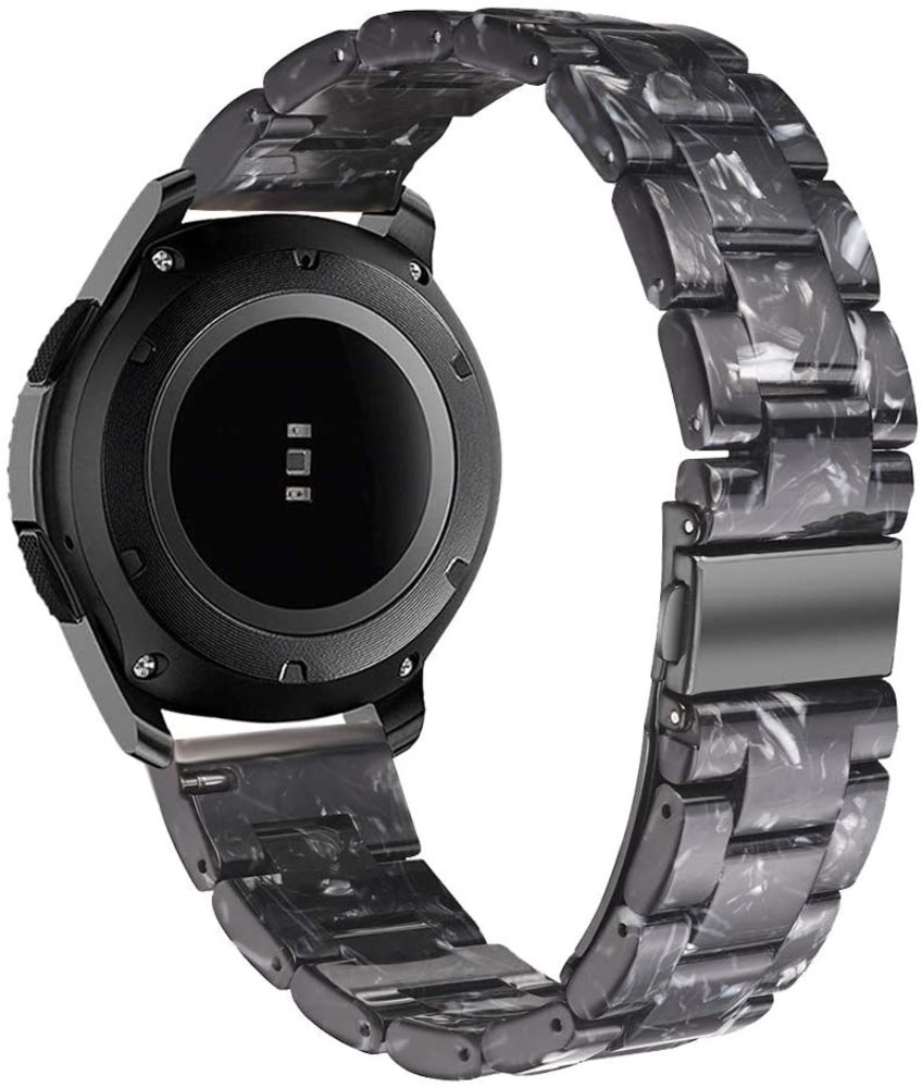 Strap-it Strap-it Bracelet résine Samsung Galaxy Watch 46mm (noir/blanc)