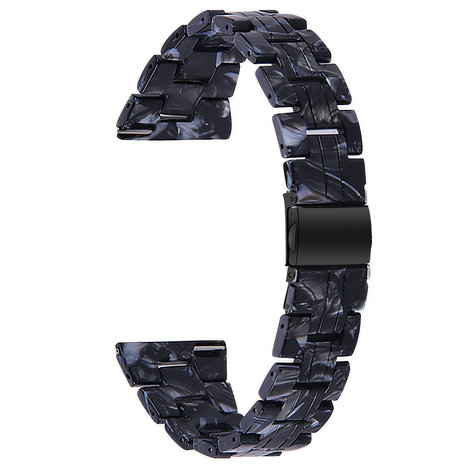 Strap-it Strap-it Bracelet résine Samsung Galaxy Watch 3 45mm (noir/blanc)