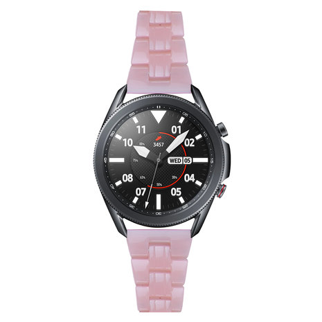 Strap-it Strap-it Bracelet résine Samsung Galaxy Watch 3 45mm (rose)