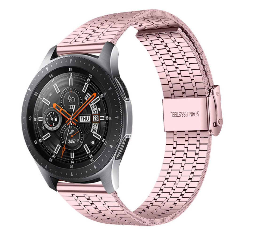 Strap-it Strap-it Bracelet acier inoxydable Samsung Galaxy Watch 46mm (rose) Strap-it Strap-it Bracelet acier inoxydable Samsung Galaxy Watch 46mm (rose)