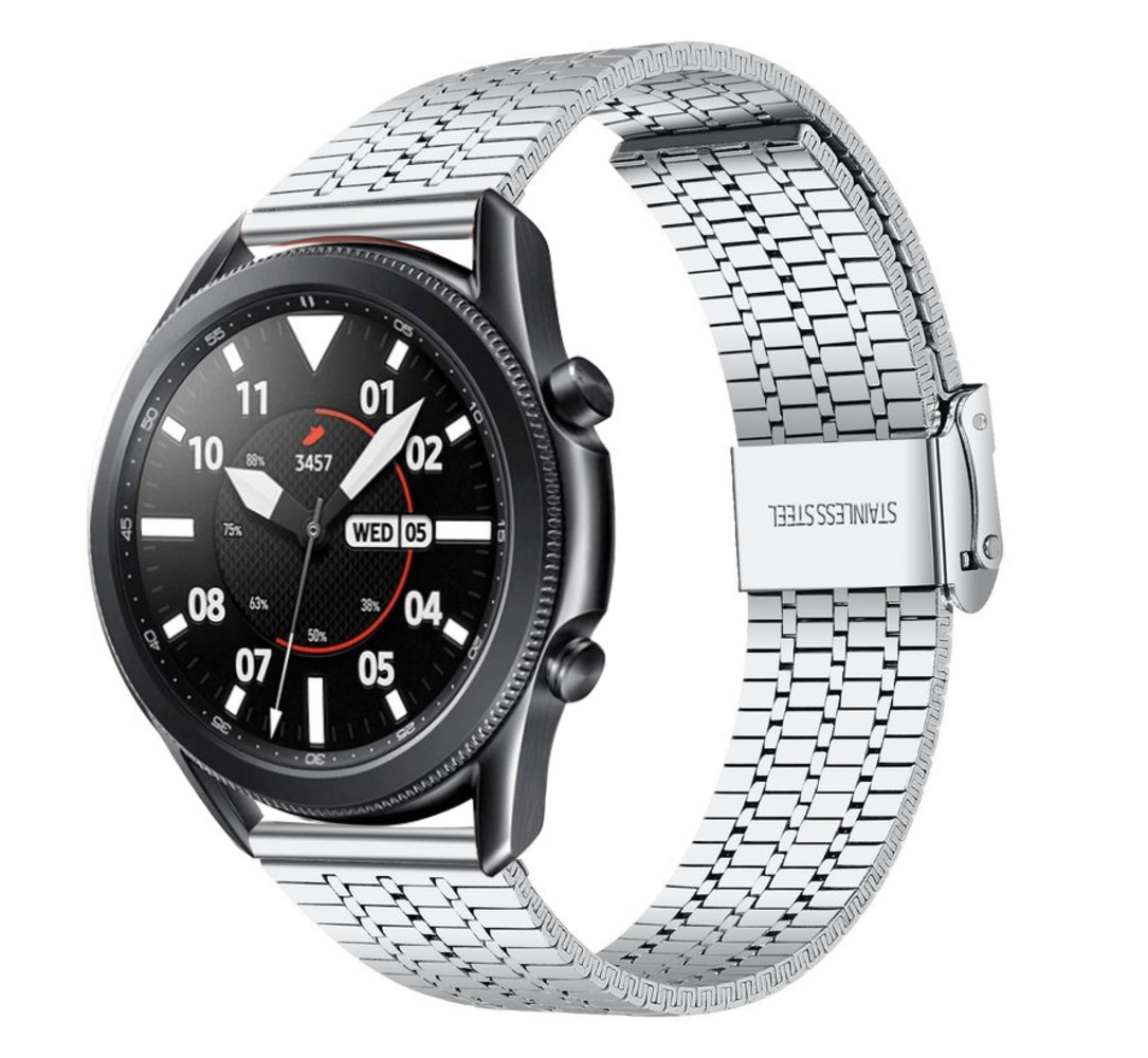 Strap-it Strap-it Bracelet acier inoxydable Samsung Galaxy Watch 3 45mm (argent)