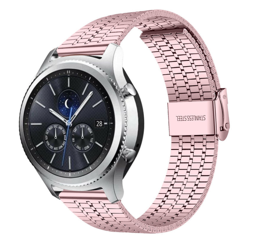 Bracelet acier inoxydable Samsung Gear S3 rose Braceletsmartwatch