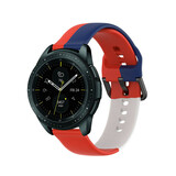 Strap-it Bracelet triple sport Samsung Galaxy Watch 42mm (rouge-blanc-bleu)