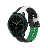 Strap-it Bracelet triple sport Samsung Galaxy Watch 42mm (noir-blanc-vert) Strap-it Bracelet triple sport Samsung Galaxy Watch 42mm (noir-blanc-vert)