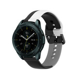 Strap-it Bracelet triple sport Samsung Galaxy Watch 42mm (noir-blanc-gris) Strap-it Bracelet triple sport Samsung Galaxy Watch 42mm (noir-blanc-gris)