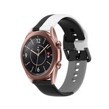 Strap-it Bracelet triple sport Samsung Galaxy Watch 3 41mm (noir-blanc-gris)