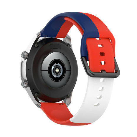Strap-it Strap-it Bracelet triple sport Samsung Galaxy Watch 46mm (rouge-blanc-bleu)