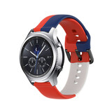 Strap-it Bracelet triple sport Samsung Gear S3 (rouge-blanc-bleu)