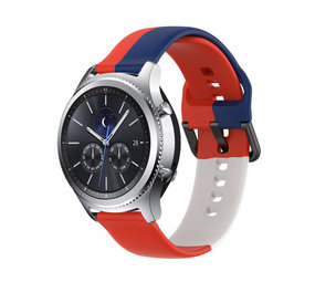 Strap-it Bracelet triple sport Samsung Gear S3 (rouge-blanc-bleu)