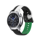 Strap-it Bracelet triple sport Samsung Gear S3 (noir-blanc-vert)