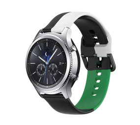 Strap-it Bracelet triple sport Samsung Gear S3 (noir-blanc-vert)
