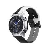 Strap-it Bracelet triple sport Samsung Gear S3 (noir-blanc-gris)