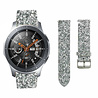 Strap-it Strap-it Bracelet cuir pailleté Samsung Galaxy Watch 46mm (argent) Strap-it Strap-it Bracelet cuir pailleté Samsung Galaxy Watch 46mm (argent)