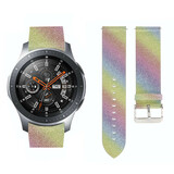 Strap-it Bracelet cuir pailleté Samsung Galaxy Watch 46mm (arc-en-ciel)