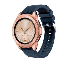 Strap-it Bracelet silicone Samsung Galaxy Watch 42mm (bleu foncé)