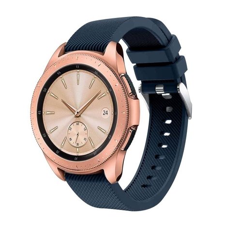 Strap-it Strap-it Bracelet silicone Samsung Galaxy Watch 42mm (bleu foncé)