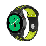 Strap-it Bracelet sport Samsung Galaxy Watch 4 44mm (noir/jaune) Strap-it Bracelet sport Samsung Galaxy Watch 4 44mm (noir/jaune)