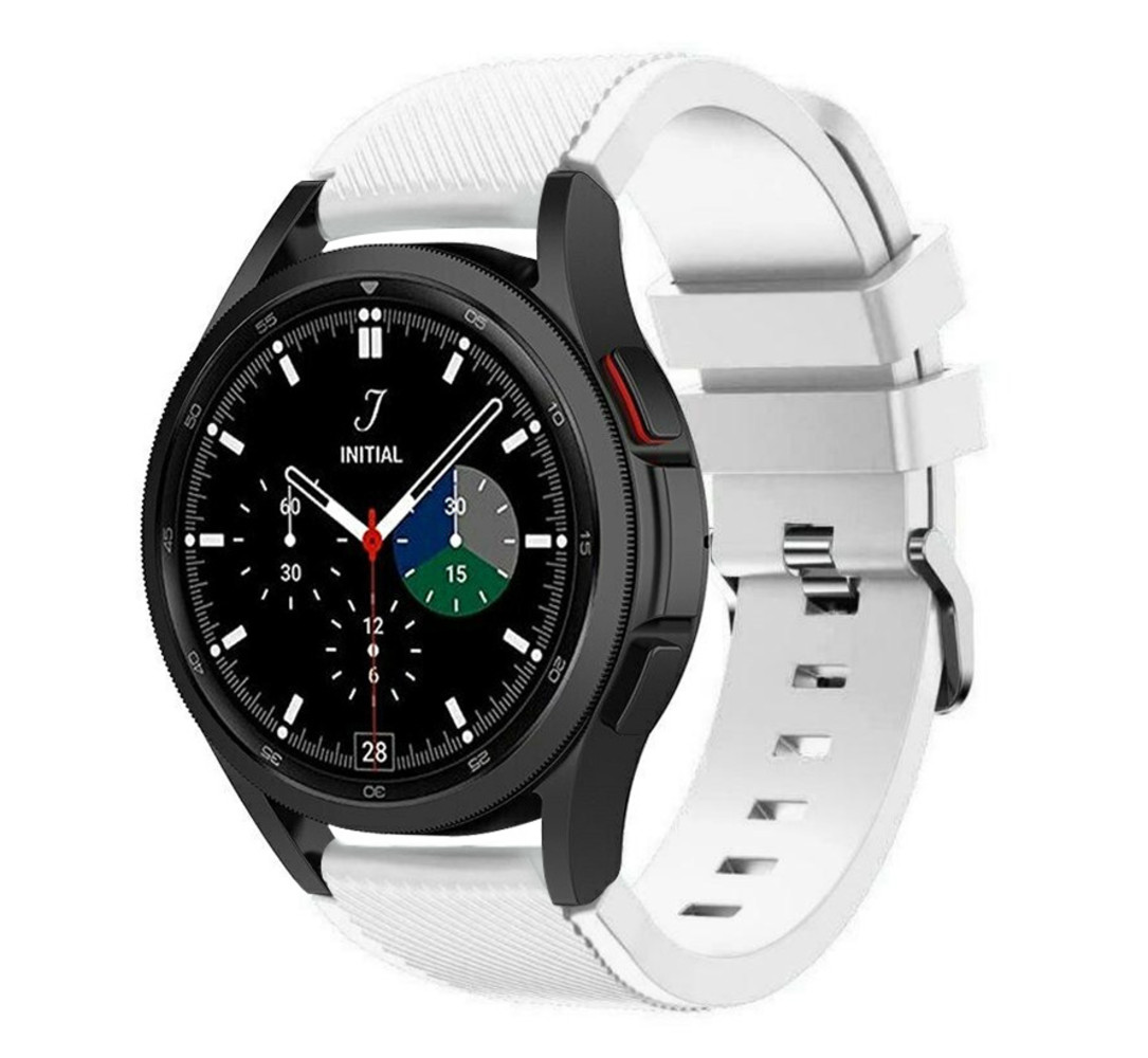 Strap-it Strap-it Bracelet silicone Samsung Galaxy Watch 4 Classic 42mm (blanc)