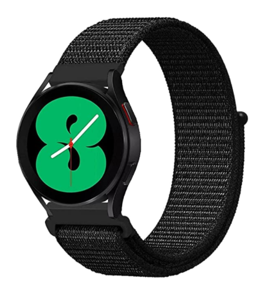 Strap-it Strap-it Bracelet nylon Samsung Galaxy Watch 4 44mm (noir)