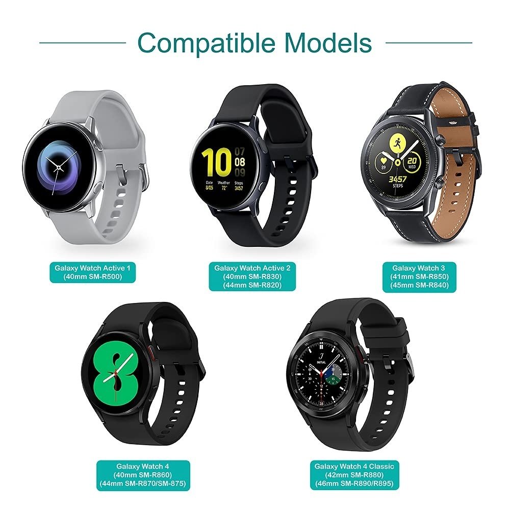 Compatible avec le chargeur de montre Samsung compatible avec le support de chargeur  Galaxy Watch 4/Galaxy Watch 4 Classic/Galaxy Watch 3/Galaxy Watch Active  (40 ~ 46 mm) -[Noir] [Câble de charge non