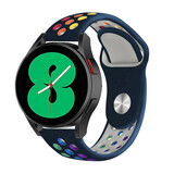 Strap-it Bracelet sport Samsung Galaxy Watch 4 40mm (bleu foncé/multicolore)
