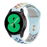 Strap-it Bracelet sport Samsung Galaxy Watch 4 44mm (bleu clair/multicolore) Strap-it Bracelet sport Samsung Galaxy Watch 4 44mm (bleu clair/multicolore)