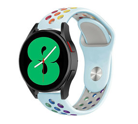 Strap-it Bracelet sport Samsung Galaxy Watch 4 44mm (bleu clair/multicolore) Strap-it Bracelet sport Samsung Galaxy Watch 4 44mm (bleu clair/multicolore)