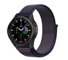 Strap-it Bracelet nylon Samsung Galaxy Watch 4 Classic 42mm (violet/bleu)