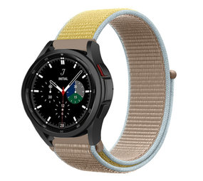 Strap-it Bracelet nylon Samsung Galaxy Watch 4 Classic 42mm (camel)