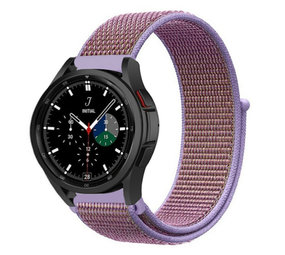 Strap-it Bracelet nylon Samsung Galaxy Watch 4 Classic 42mm (lilas)