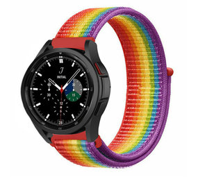 Strap-it Bracelet nylon Samsung Galaxy Watch 4 Classic 42mm (arc-en-ciel)
