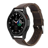 Strap-it Bracelet cuir Samsung Galaxy Watch 4 Classic 42mm (marron foncé)