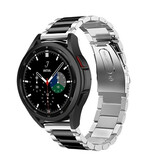 Strap-it Bracelet acier Samsung Galaxy Watch 4 Classic (argent/noir)