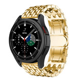 Strap-it Bracelet acier dragon Samsung Galaxy Watch 4 Classic 42mm (or)