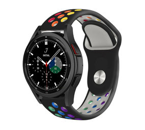 Strap-it Bracelet sport Samsung Galaxy Watch 4 Classic 42mm (noir/coloré)