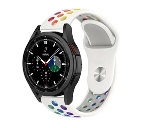Strap-it Bracelet sport Samsung Galaxy Watch 4 Classic 42mm (blanc/coloré)