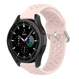Strap-it Bracelet  silicone avec trous Samsung Galaxy Watch 4 Classic 42mm (rose)