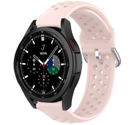 Strap-it Bracelet  silicone avec trous Samsung Galaxy Watch 4 Classic 42mm (rose)