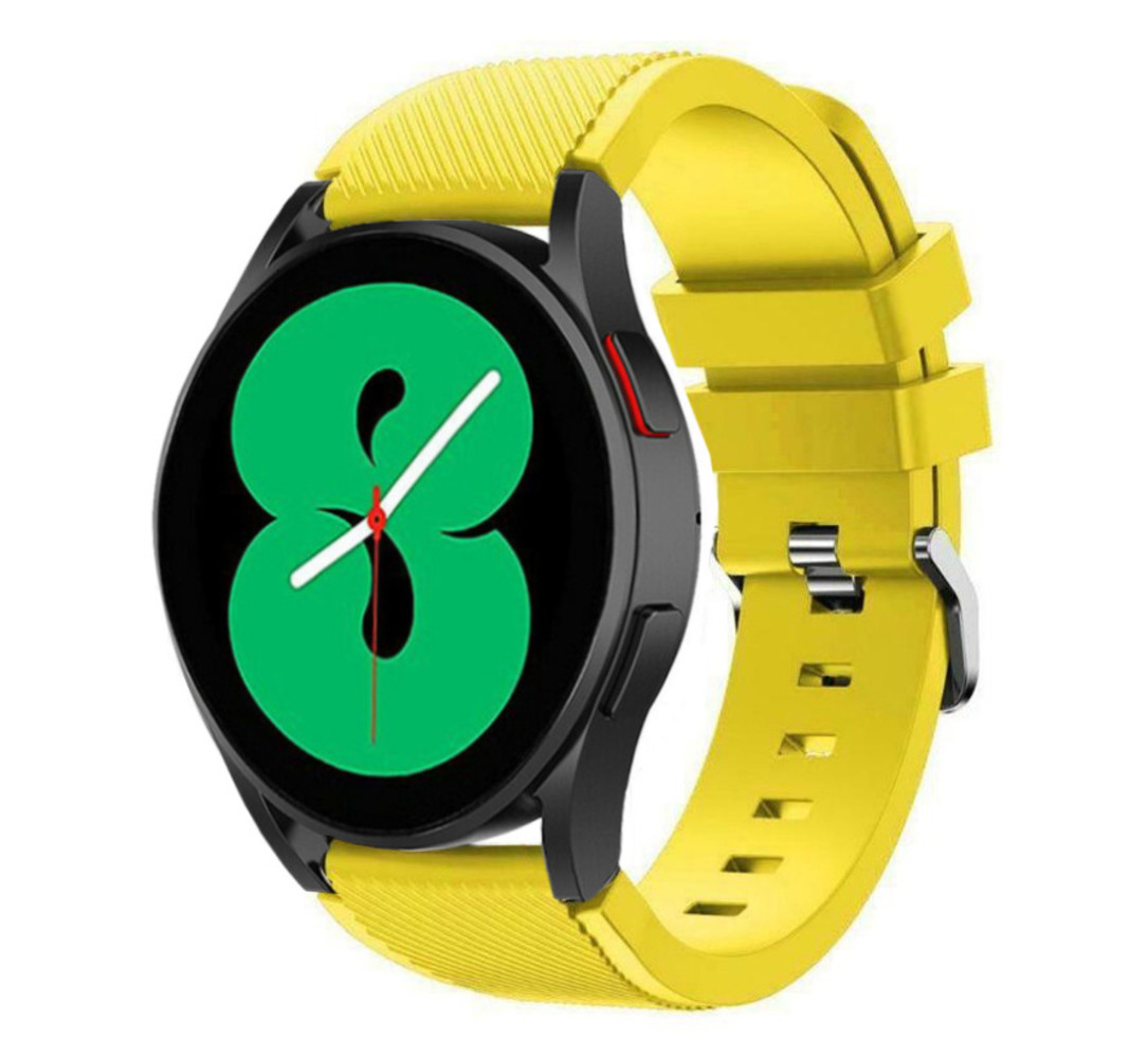 Strap-it Strap-it Bracelet silicone Samsung Galaxy Watch 4 44mm (jaune)