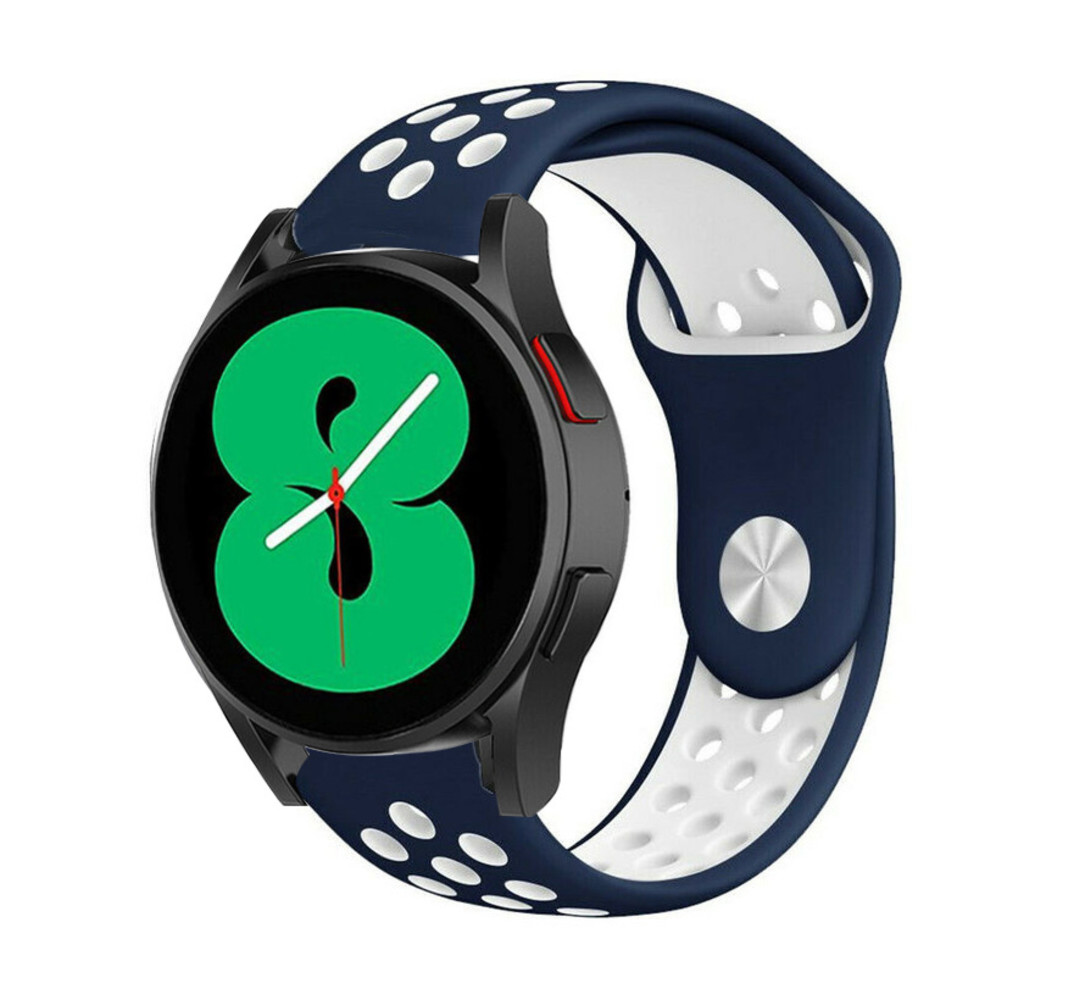 Strap-it Strap-it Bracelet sport Samsung Galaxy Watch 4 40mm (bleu blanc)