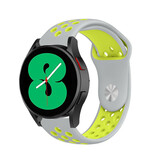 Strap-it Bracelet sport Samsung Galaxy Watch 4 40mm (gris/jaune)