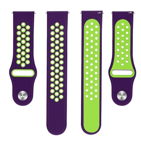 Strap-it Strap-it Bracelet sport Samsung Galaxy Watch 4 44mm (violet/vert) Strap-it Strap-it Bracelet sport Samsung Galaxy Watch 4 44mm (violet/vert)