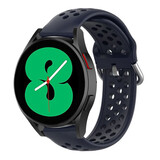 Strap-it Bracelet silicone avec trous Samsung Galaxy Watch 4 40mm (bleu foncé)