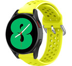 Strap-it Strap-it Bracelet silicone avec trous Samsung Galaxy Watch 4 40mm (jaune)