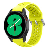 Strap-it Bracelet silicone avec trous Samsung Galaxy Watch 4 40mm (jaune)