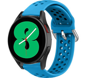 Strap-it Bracelet silicone avec trous Samsung Galaxy Watch 4 40mm (bleu clair)
