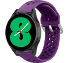 Strap-it Strap-it Bracelet silicone avec trous Samsung Galaxy Watch 4 40mm (violet)