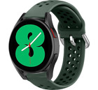 Strap-it Strap-it Bracelet silicone avec trous Samsung Galaxy Watch 4 40mm (vert armée)